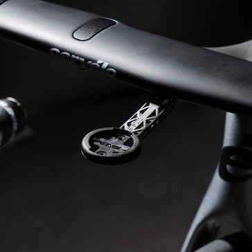 Cervelo bike frame with TiNE TECH titanium computer mount
