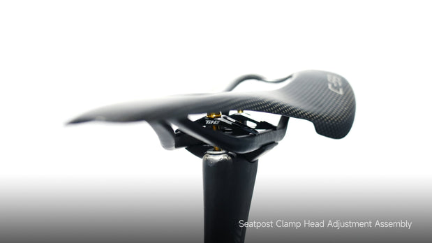 TiNE carbon seatpost clamp assembly with Ti bolts