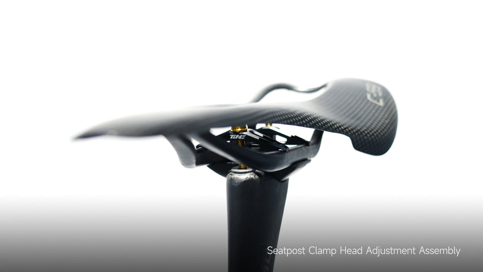 TiNE carbon seatpost clamp assembly with Ti bolts