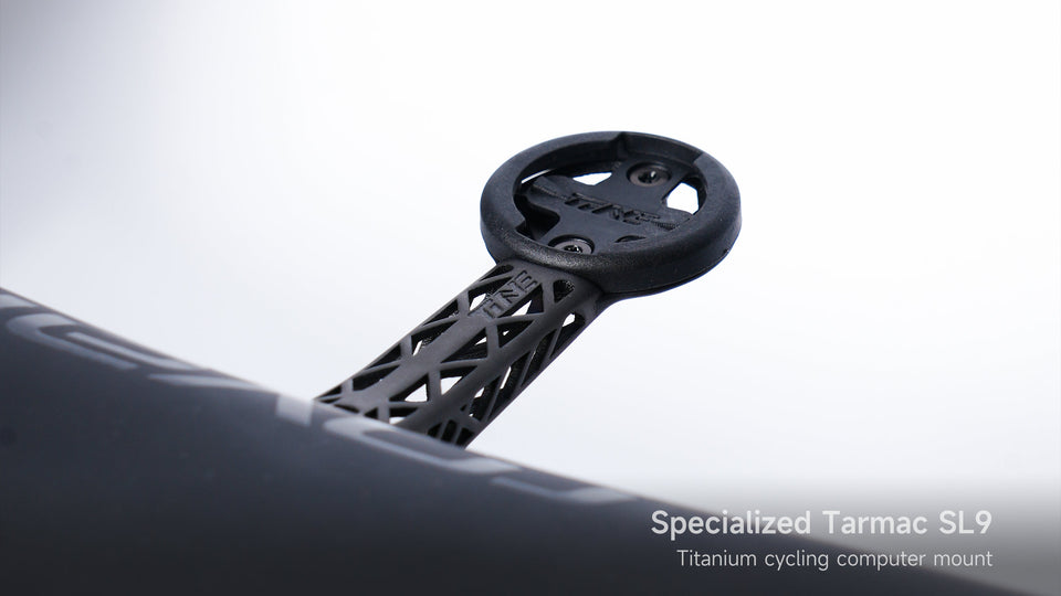 Bike Computer Mount — 3D-Printed Titanium 8.8g + Detachable Under-Hang