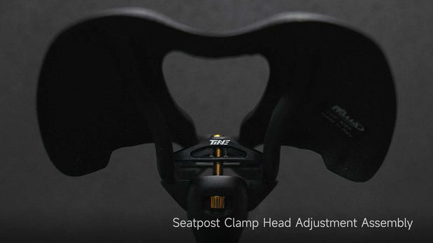TiNE Ti+Carbon seatpost clamp assembly with Ti bolts
