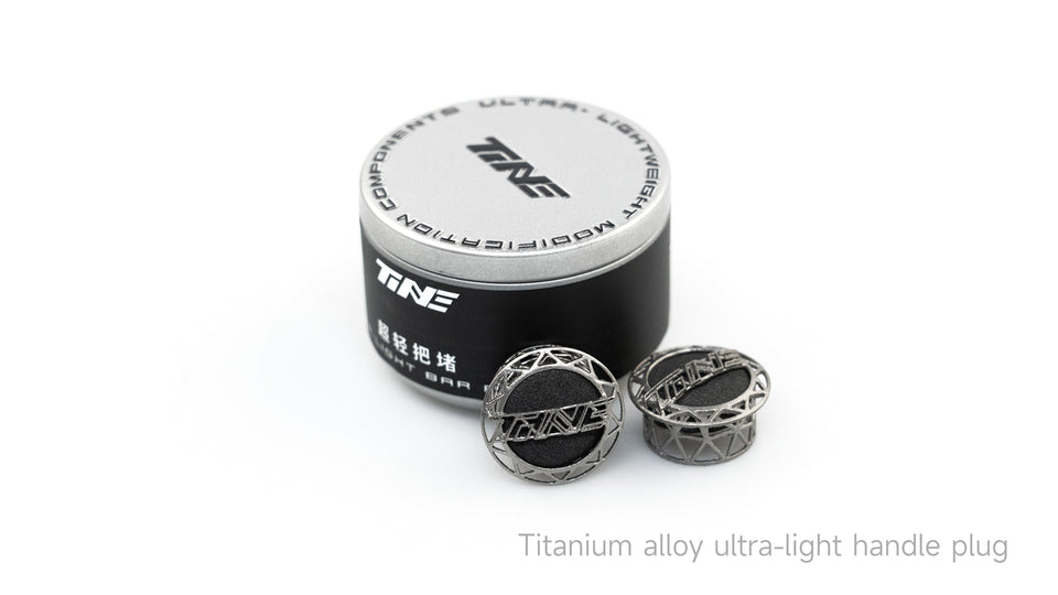 Bar End Plugs — TiNE Titanium Hex-Star 3g Pair