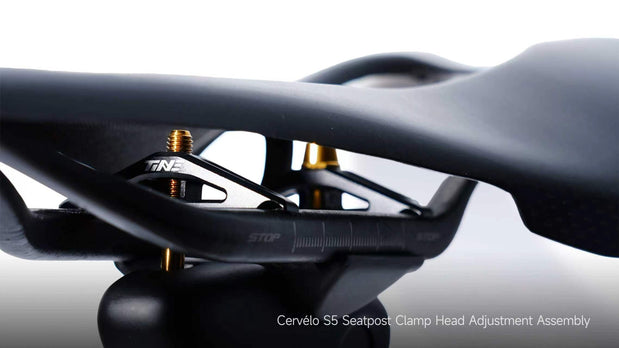 TiNE titanium Cervelo S5 seatpost clamp head assembly