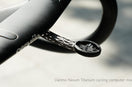 Darimo Nexum titanium computer mount with lattice design on Cervelo handlebar