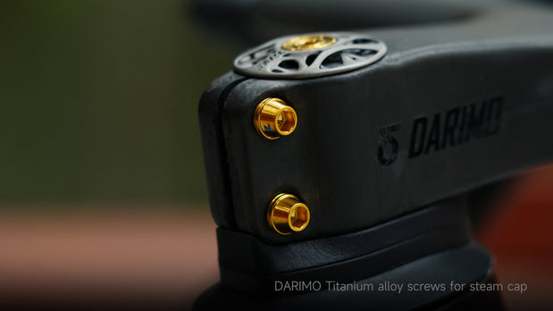 Darimo stem with gold titanium bolts, M4×16 size, black cockpit