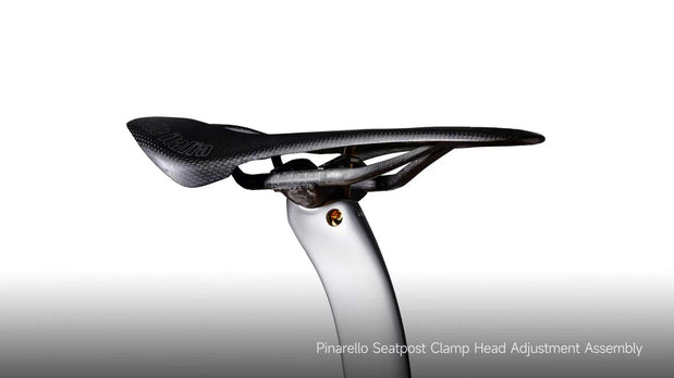 TiNE titanium Pinarello seatpost assembly with carbon fiber saddle