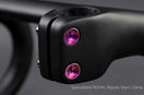 TiNE TECH: Roval Rapide stem clamp with purple titanium bolts
