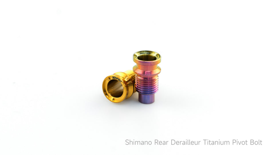 TiNE titanium Shimano rear derailleur pivot bolt - 2.0g vs stock, Grade 5 Ti-6Al-4V