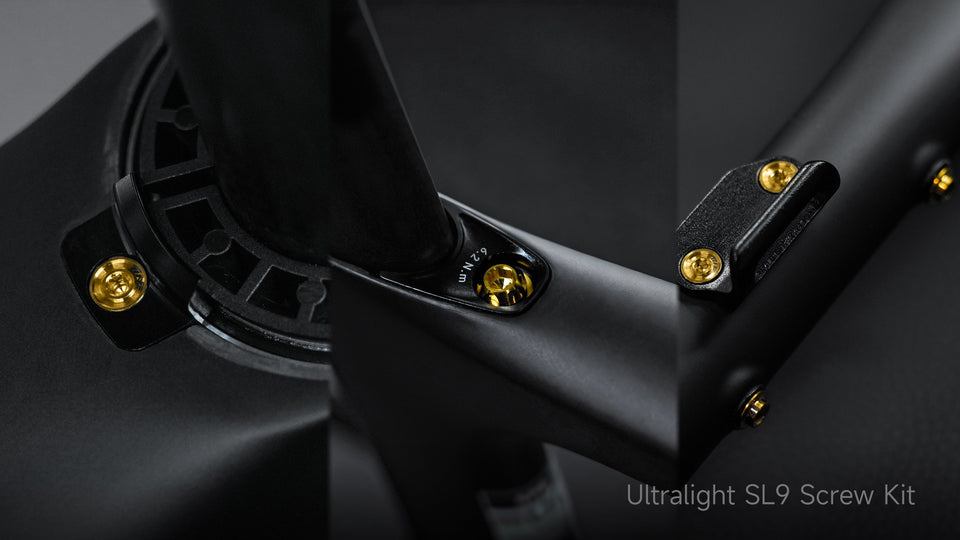 Shimano derailleur pulley assembly featuring lightweight titanium bolts