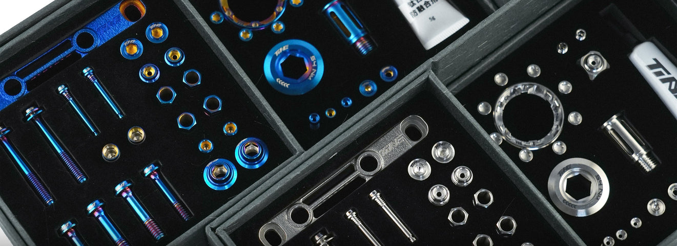 TiNE Tech SRAM RED AXS titanium bolt kit
