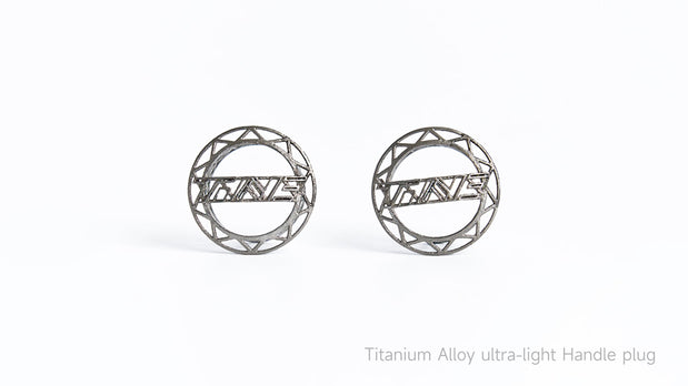 TiNE Tech titanium bar plugs 3g pair hex star cutout lightweight