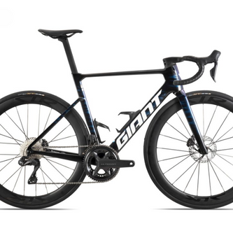TiNE TECH Giant ultralight titanium road bike with sleek black/blue frame