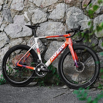 Tavelo colorful road bike with titanium upgrades