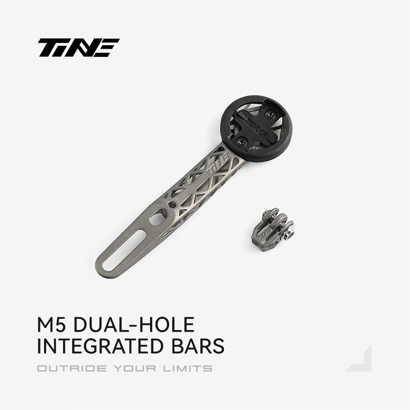 For M5 dual-hole integrated bars (such as DARIMO NEXUM) | Titanium bike mount
