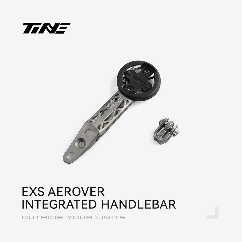 TiNE EXS AEROVER integrated handlebars | Titanium Bicycle Computer Mount