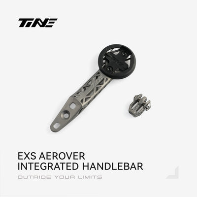 TiNE EXS AEROVER titanium bicycle computer mount, integrated handlebar compatible