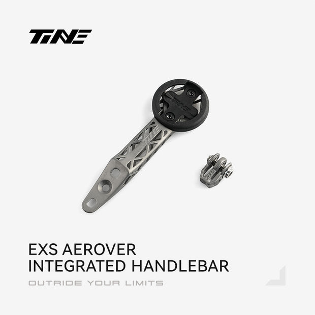 TiNE EXS AEROVER integrated handlebars | Titanium Bicycle Computer Mount