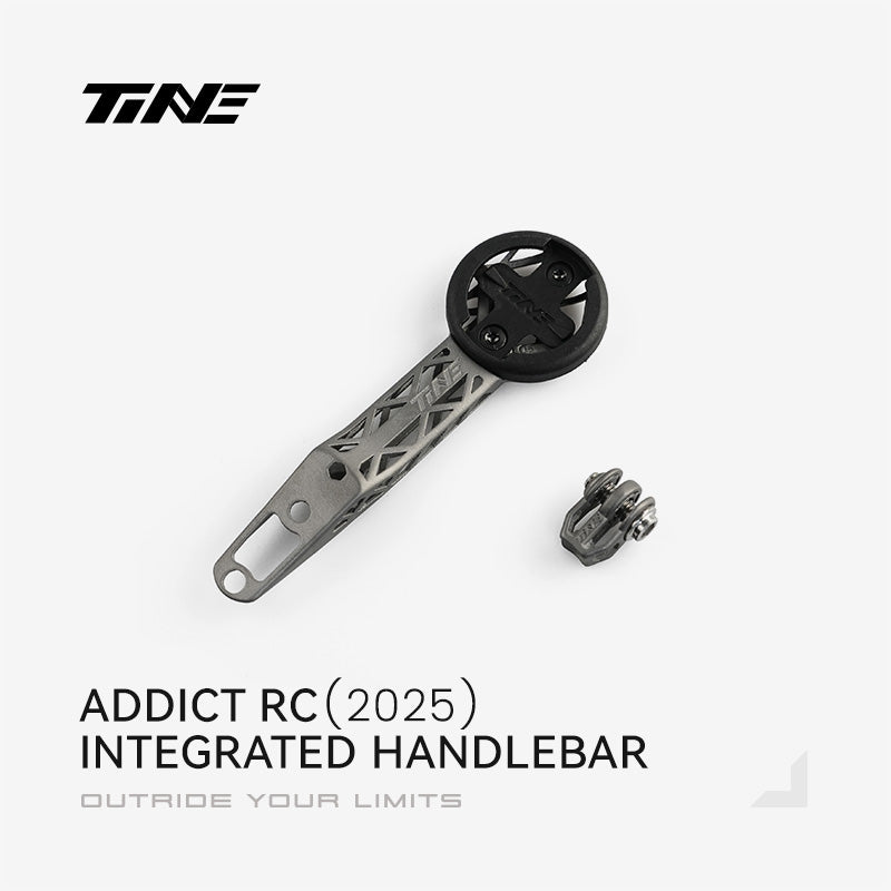 TiNE SCOTT ADDICT RC 2025 integrated-bar handlebars | Titanium Bicycle Computer Mount