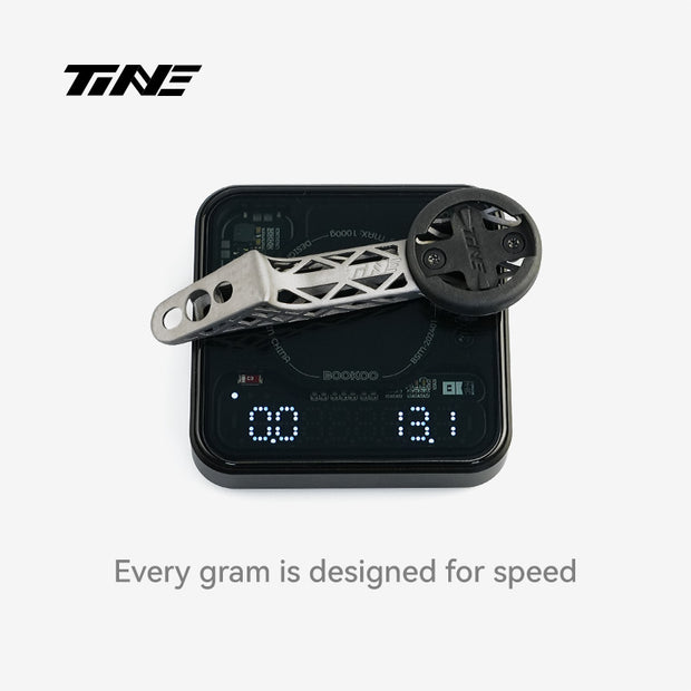 TiNE Factor black inc aero | Titanium Bicycle Computer Mount