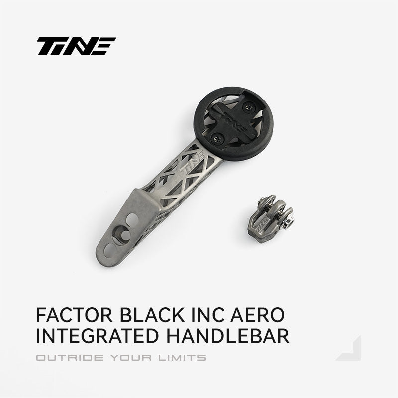 TiNE Factor black inc aero | Titanium Bicycle Computer Mount