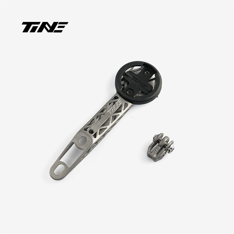 TiNE Darimo nexum drag integrated handlebar mount, titanium construction, with mounting accessory