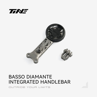 BASSO DIAMANTE integrated handlebars | Titanium Bicycle Computer Mount