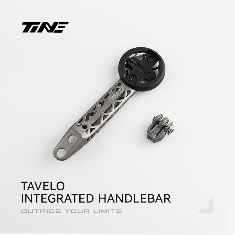TiNE TAVELO Integrated-Bar Handlebar | Titanium Bicycle Computer Mount