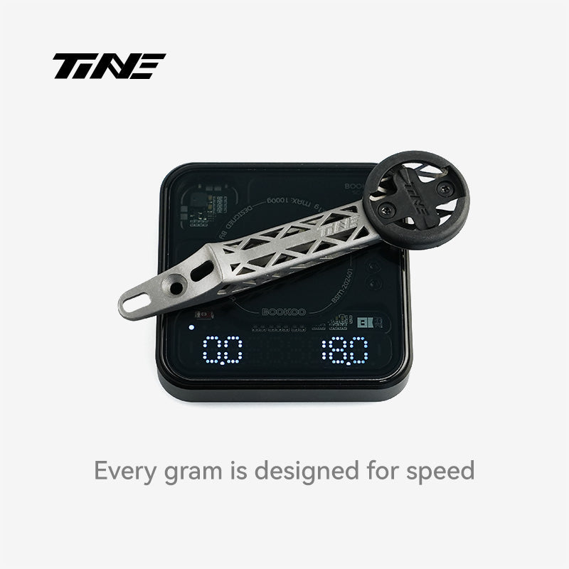 TiNE ELILEE Carbon one-piece handlebars | Titanium Bicycle Computer Mount