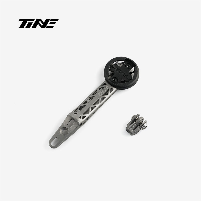 TiNE ELILEE Carbon one-piece handlebars | Titanium Bicycle Computer Mount