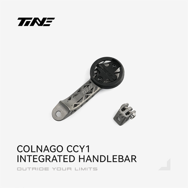 TiNE Colnago Y1RS Carbon Integrated Handlebar | Titanium Bicycle Computer Mount