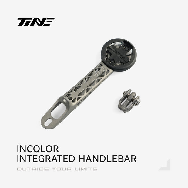 TiNE INCOLOR integrated handlebars | Titanium computer mount with accessory