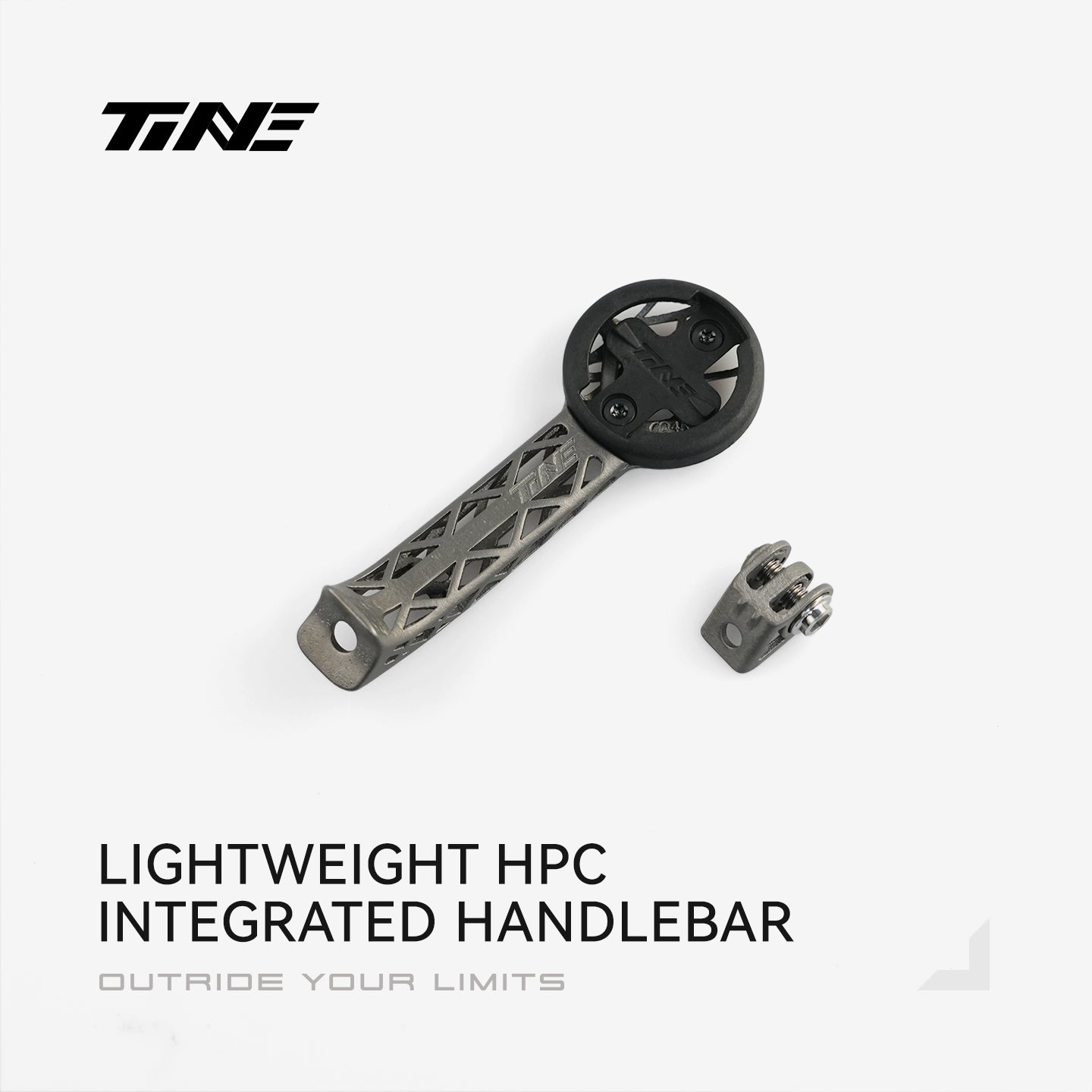 TiNE Lightweight HPC cockpit titanium bicycle computer mount with accessory