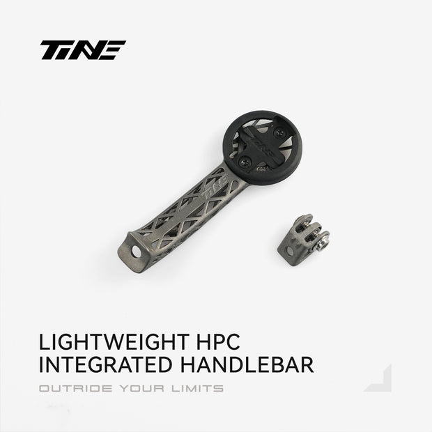 TiNE Lightweight HPC cockpit titanium bicycle computer mount with accessory
