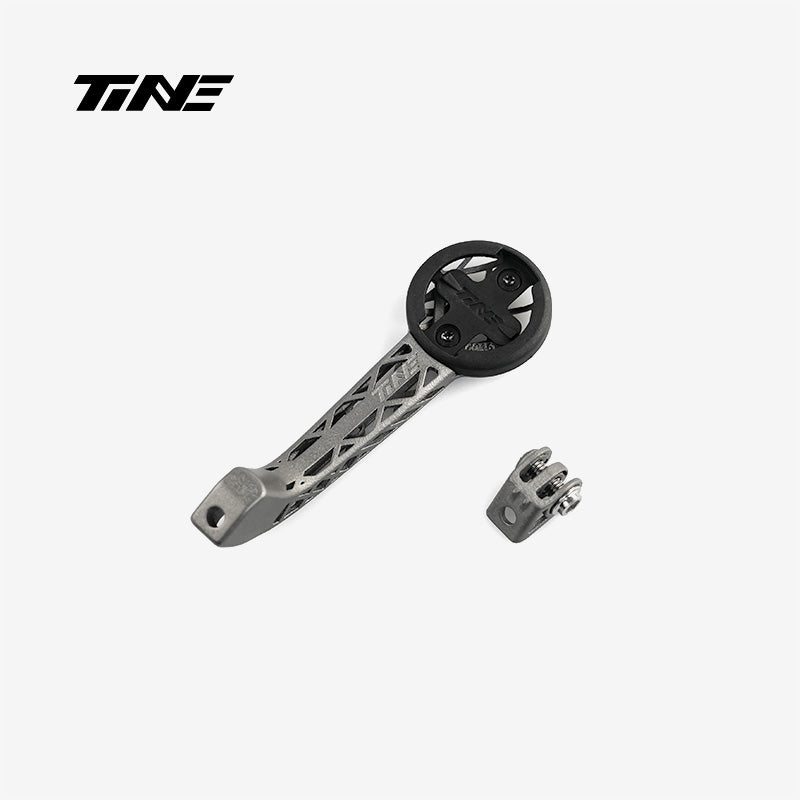 TiNE FACTOR ONE handlebar titanium bicycle computer mount with accessory component