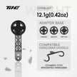 TiNE Titanium Bicycle Computer Mount for Colnago CC.01 Hyperlight model, black circular base, lattice-patterned arm