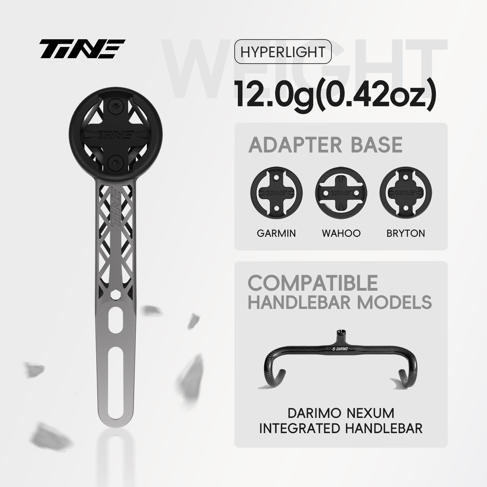 For M5 dual-hole integrated bars (such as DARIMO NEXUM) | Titanium bike mount