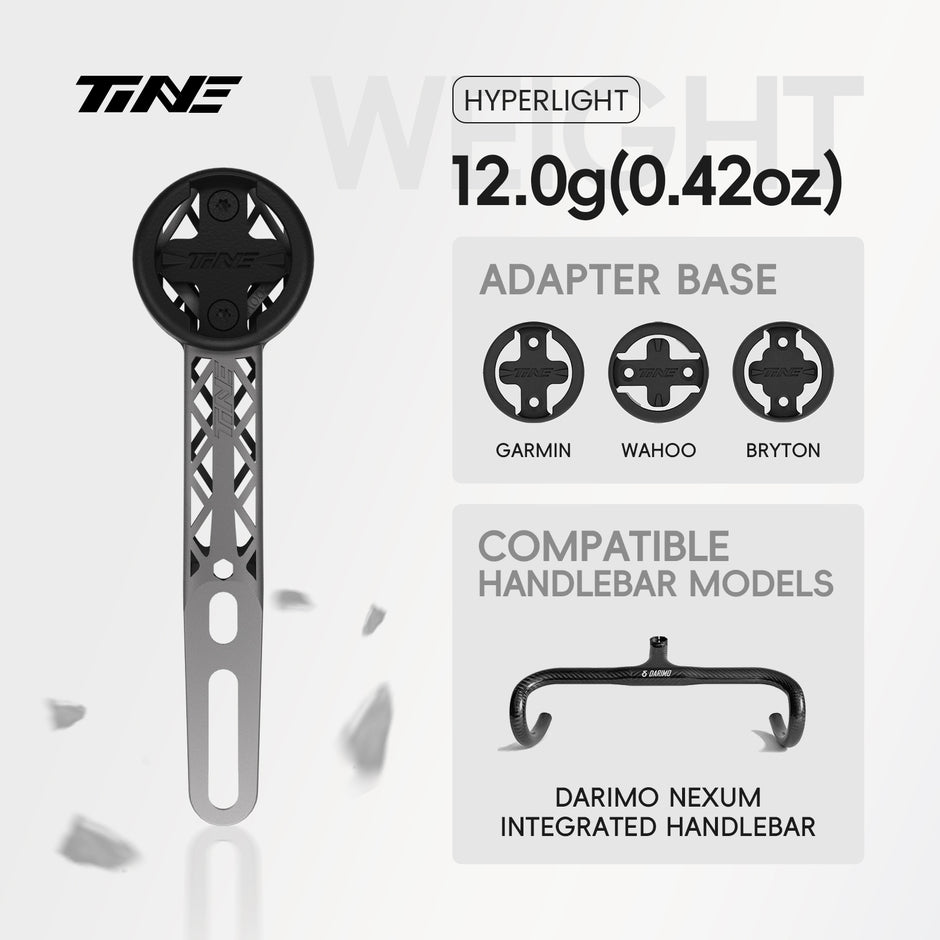 For M5 dual-hole integrated bars (such as DARIMO NEXUM) | Titanium bike mount