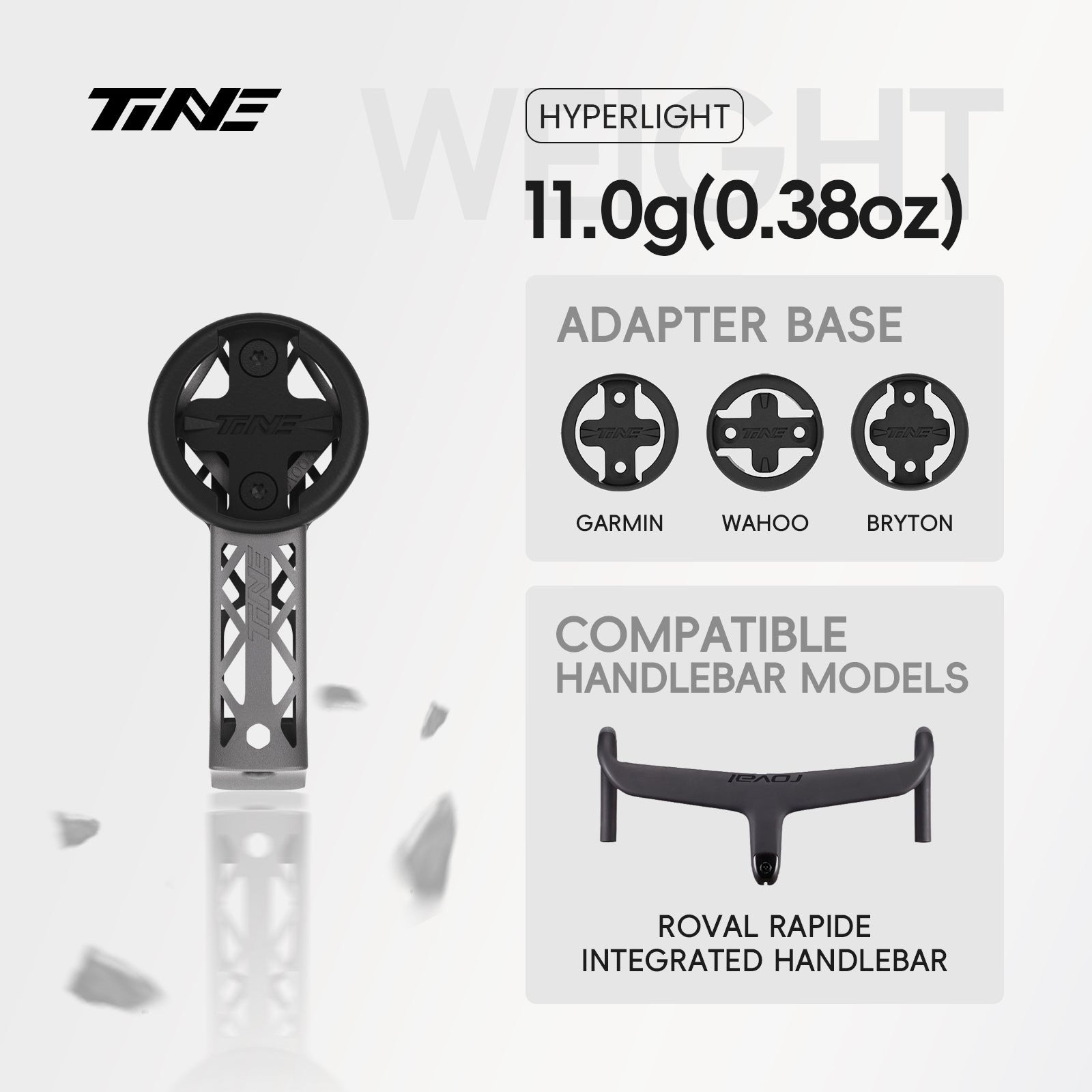 TiNE Specialized ROVAL RAPIDE | Titanium Bicycle Computer Mount