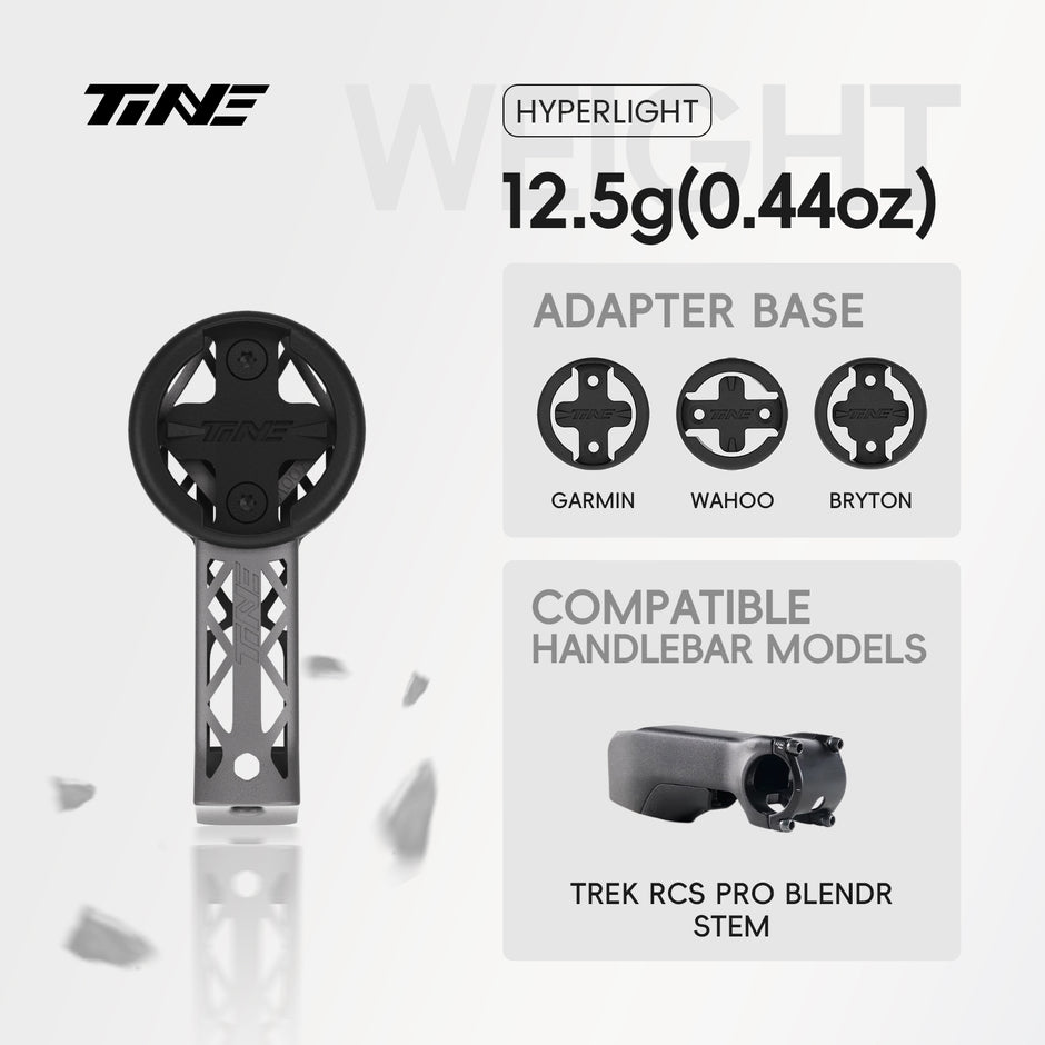 TiNE TREK RCS Pro Blendr Stem | Titanium Bicycle Computer Mount