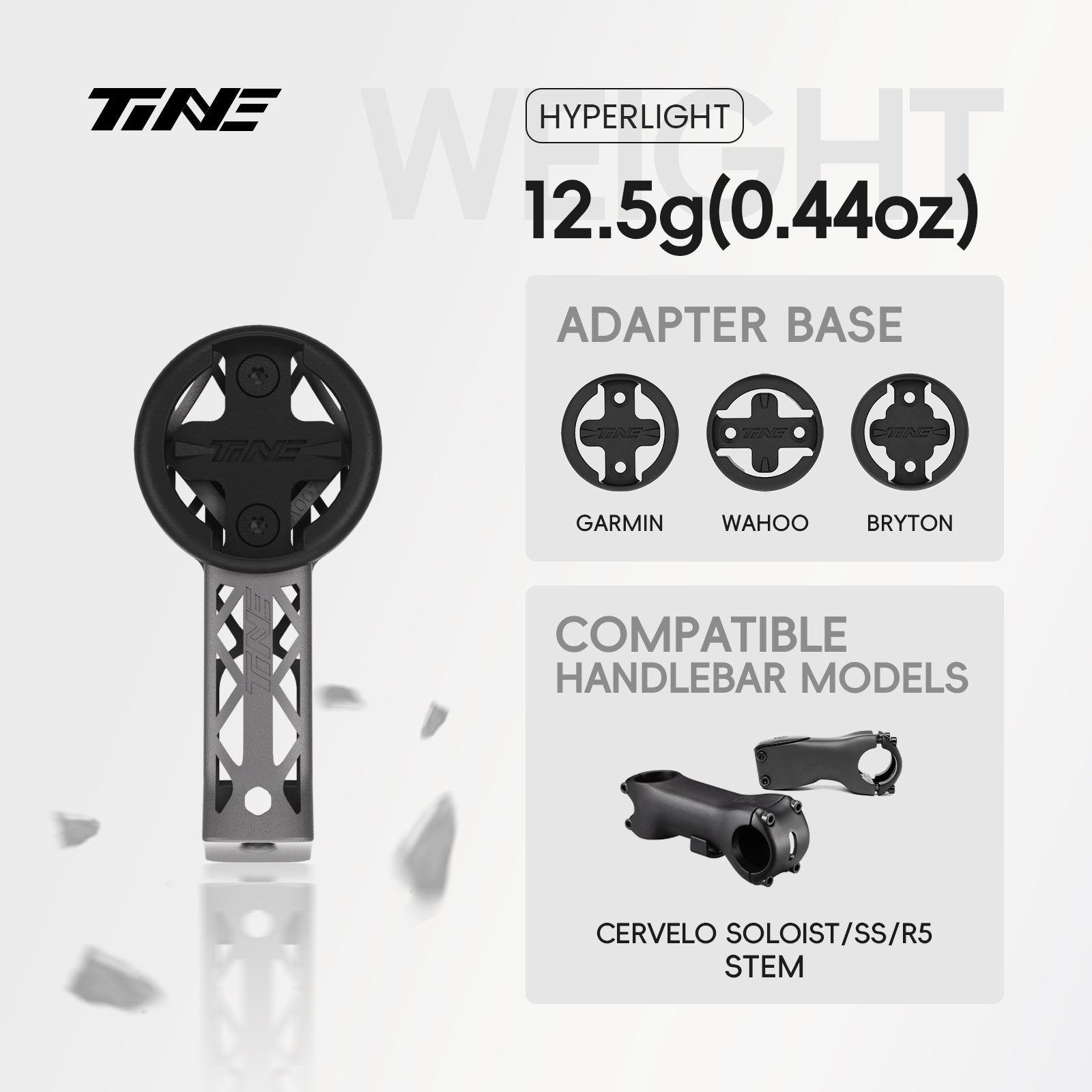 TiNE CERVELO SOLOIST/SS/R5 Stand | Titanium Bicycle Computer Mount