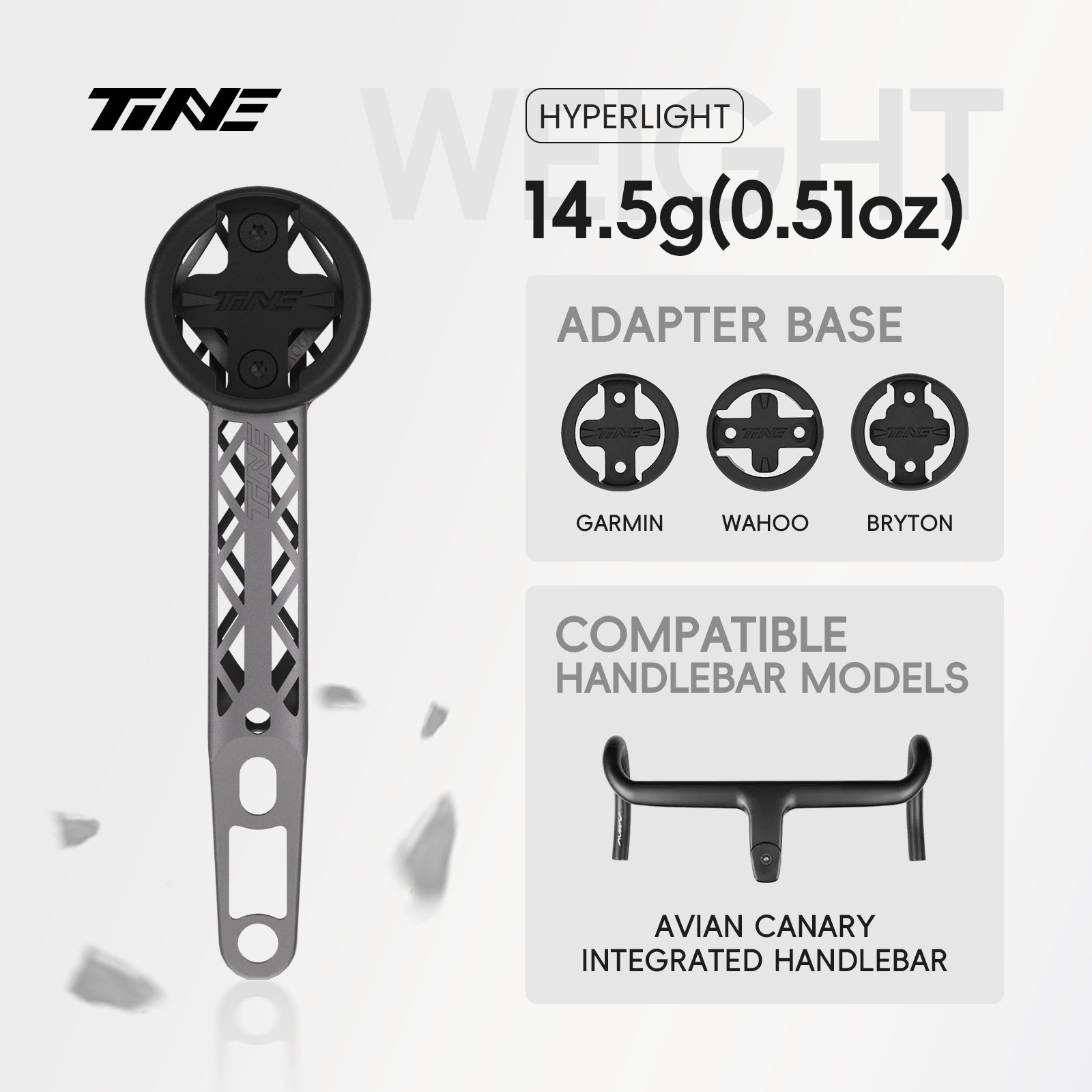 TiNE AVAIN roadbikes handlebars | Titanium Bicycle Computer Mount