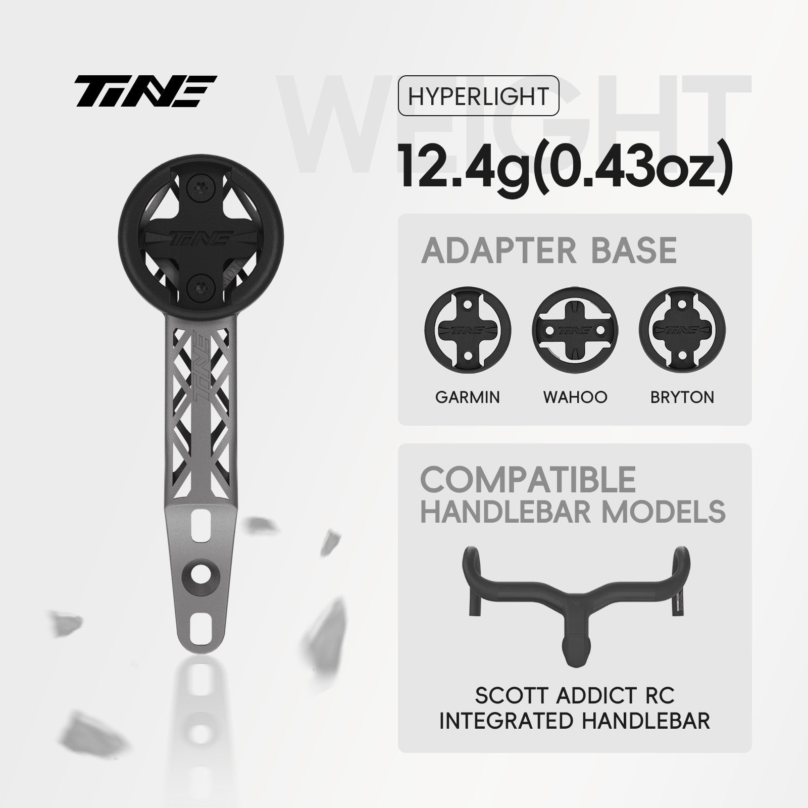 TiNE Scott addict RC (2020) | Titanium Bicycle Computer Mount