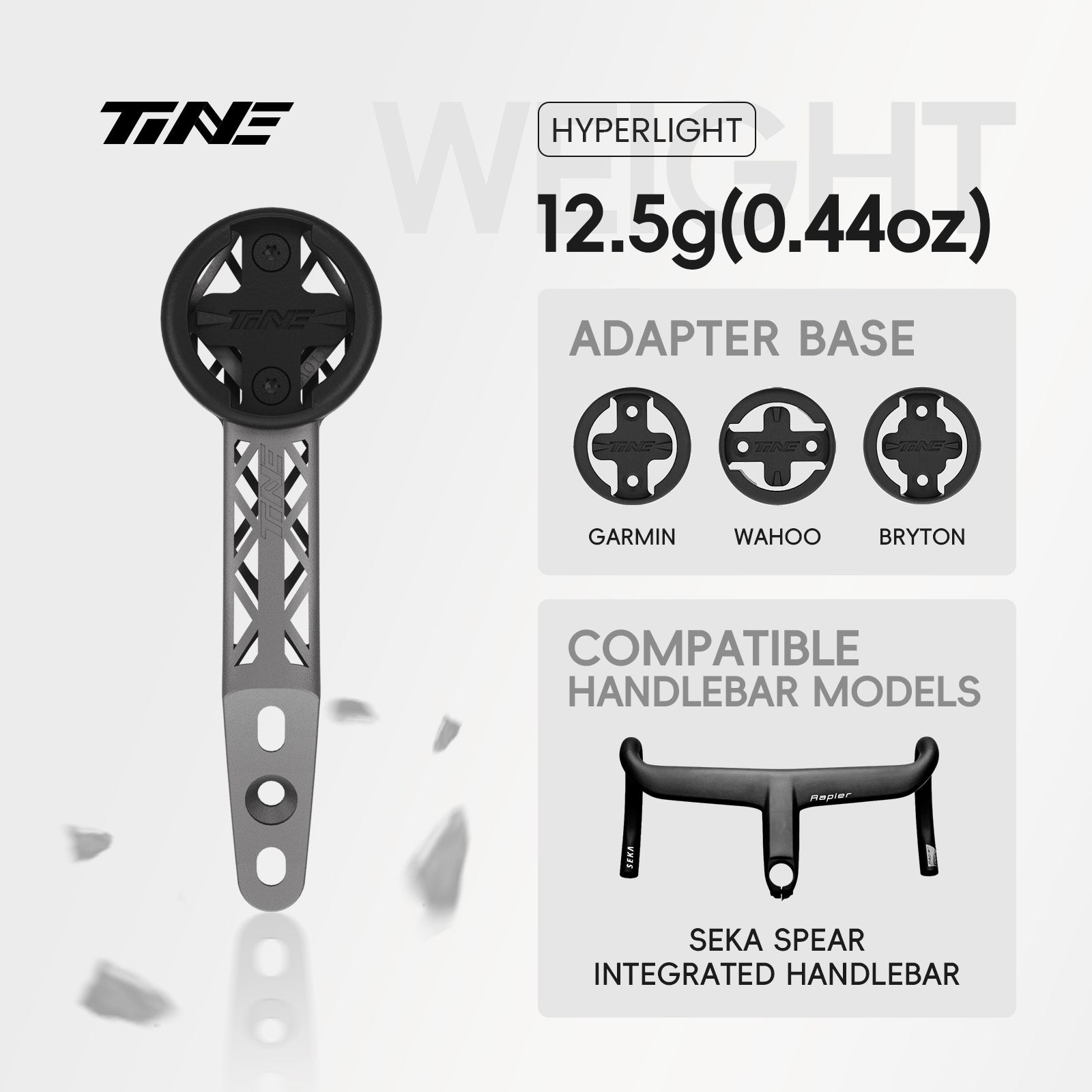 TiNE SEKA EXCEED/SPEAR | Titanium Bicycle Computer Mount