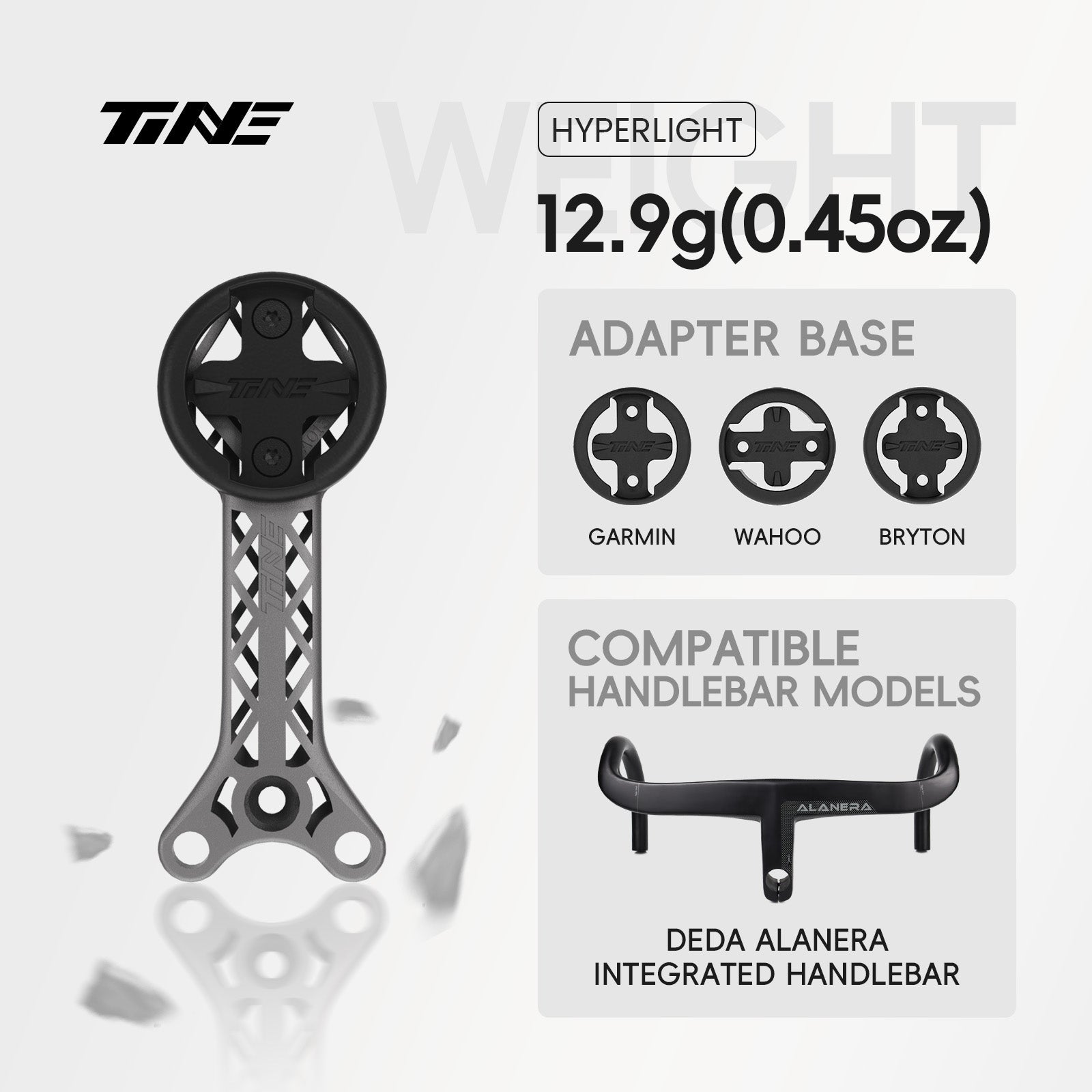TiNE DEDA alanera | Titanium Bicycle Computer Mount