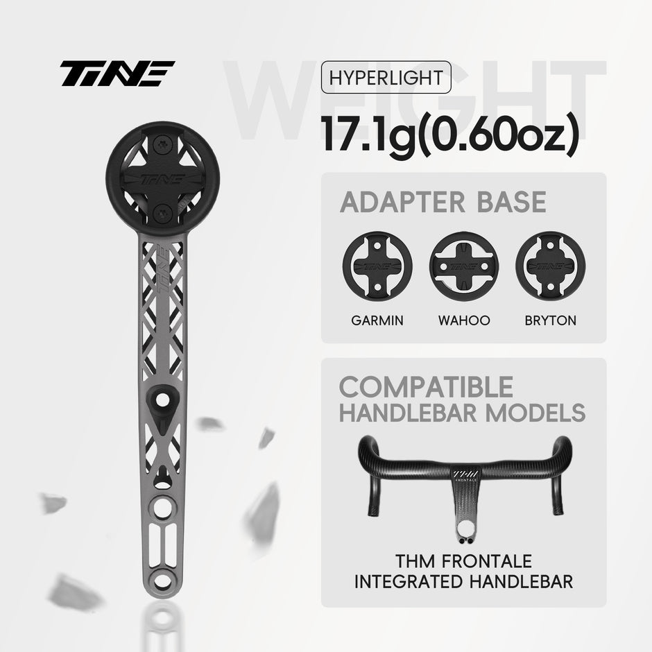 TiNE THM Frontale | Titanium Bicycle Computer Mount