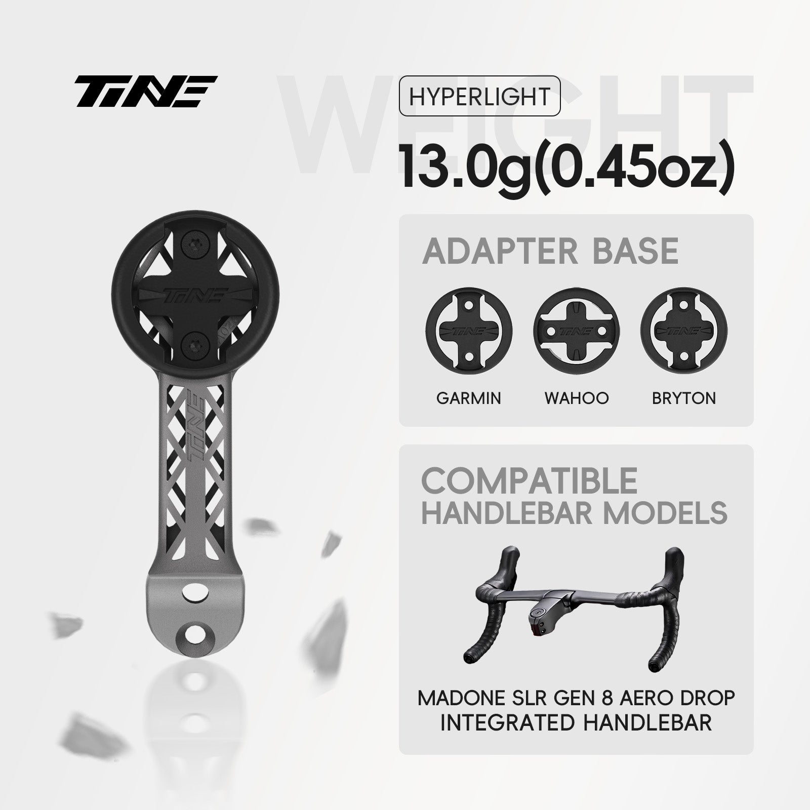 TiNE TREK Madone SLR Gen 8 Aero Drop | Titanium Bicycle Computer Mount