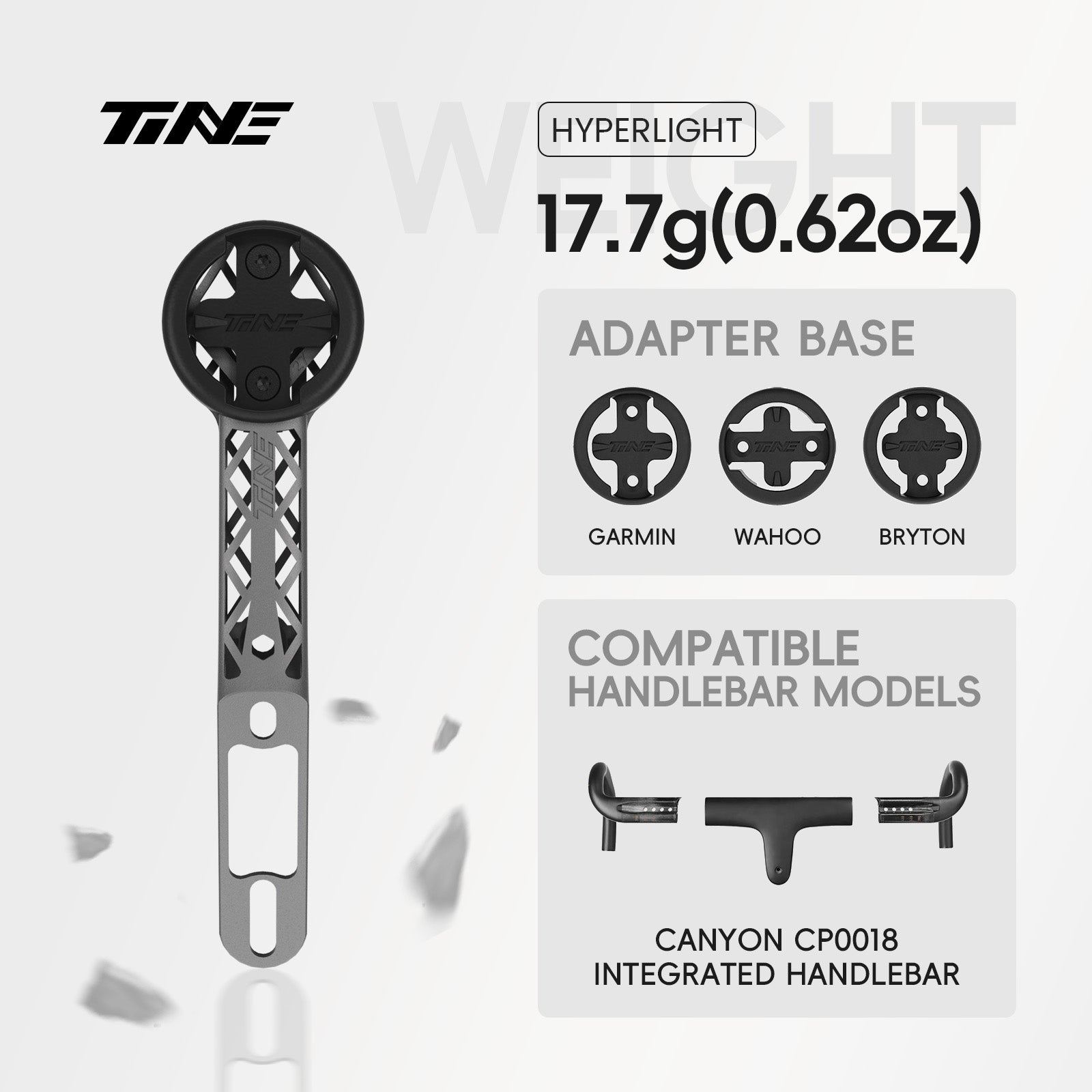 TiNE CANYON CP0018 integrated-bar handlebars | Titanium Bicycle Computer Mount