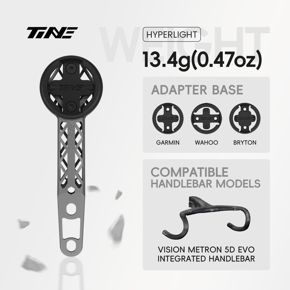 TiNE VISION METRON 5D EVO | Titanium Bicycle Computer Mount