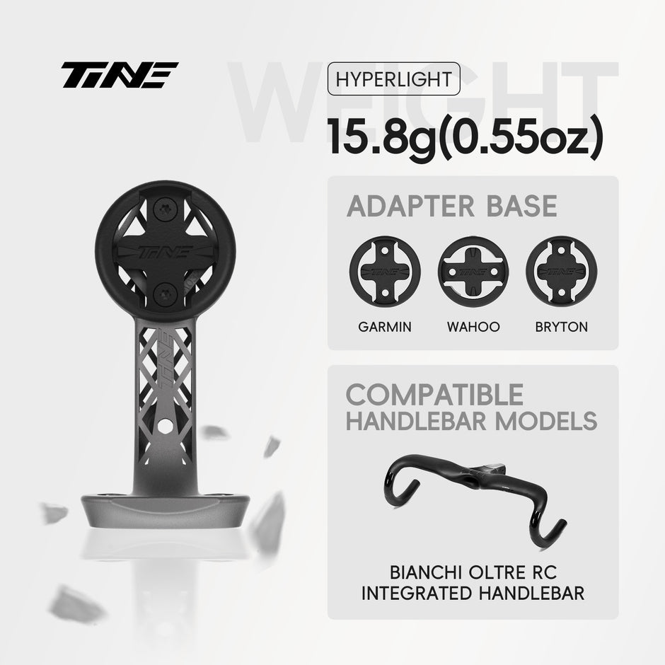 TiNE BIANCHI OLTRE RC | Titanium Bicycle Computer Mount