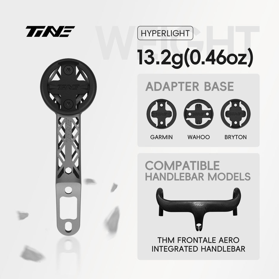 TiNE THM FRONTALE AERO | Titanium Bicycle Computer Mount